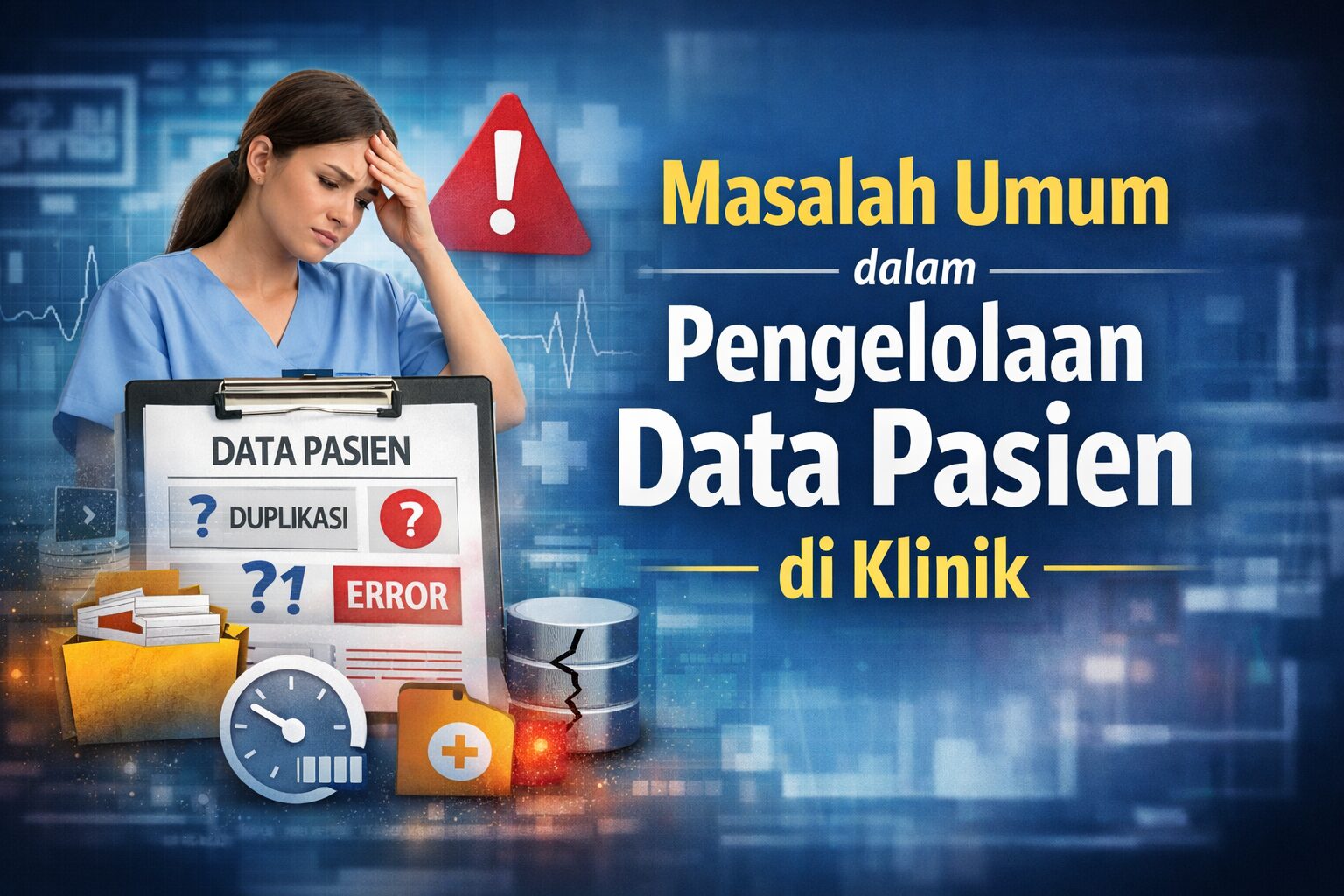 Masalah umum dalam pengelolaan data pasien di klinik